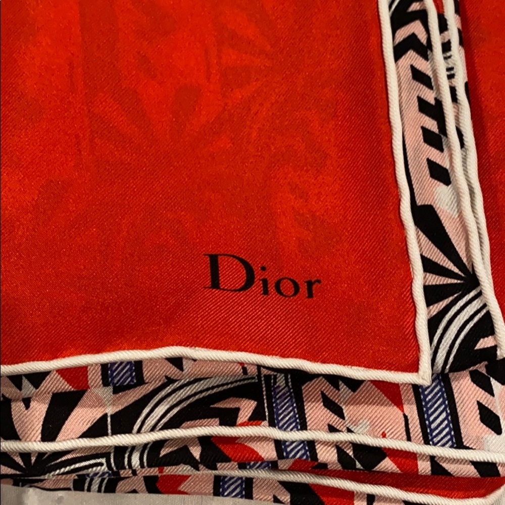 NWOT Dior geo print silk scarf - Picture 3 of 8